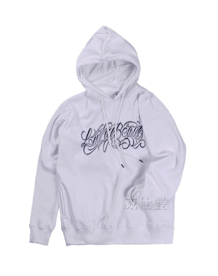 男高端純棉加絨加厚不倒絨連帽套頭衛衣定制